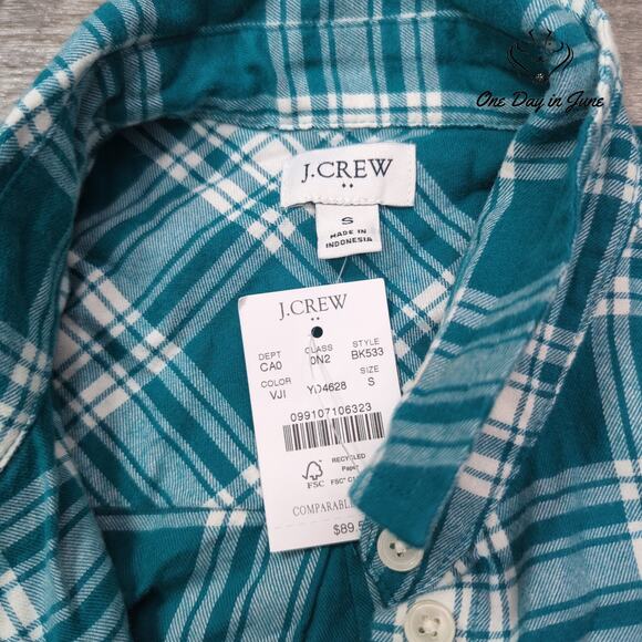 J.Crew Classic Flannel Shirt Size S - Picture 2 of 5
